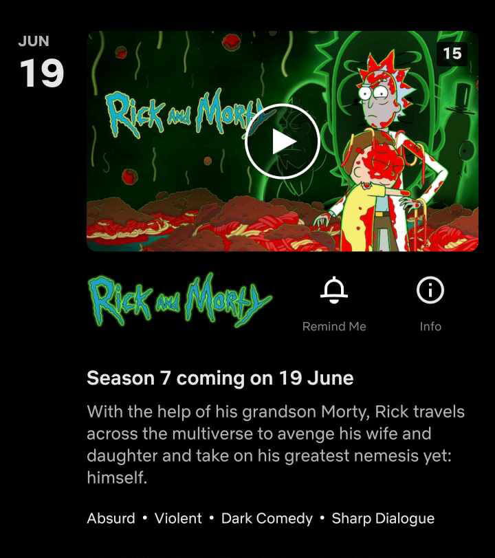 Confirmación de la temporada 7 de Rick y Morty en Netflix