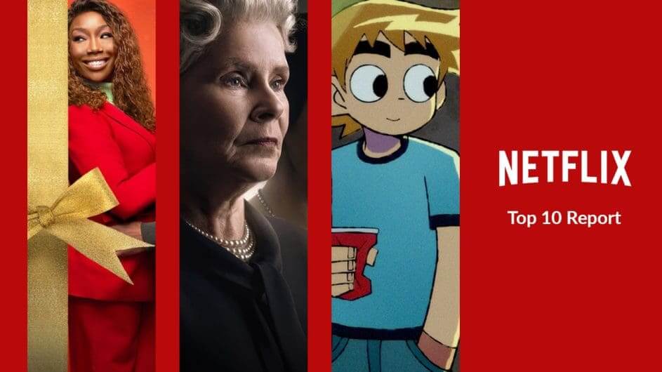 Netflix Top 10 Report Best Christmas Ever, The Crown, Scott Pilgrim