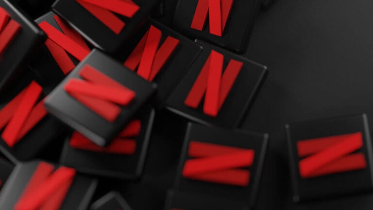 A Bunch Of Netflix Logos. Copy Space Banner Background D Rendering