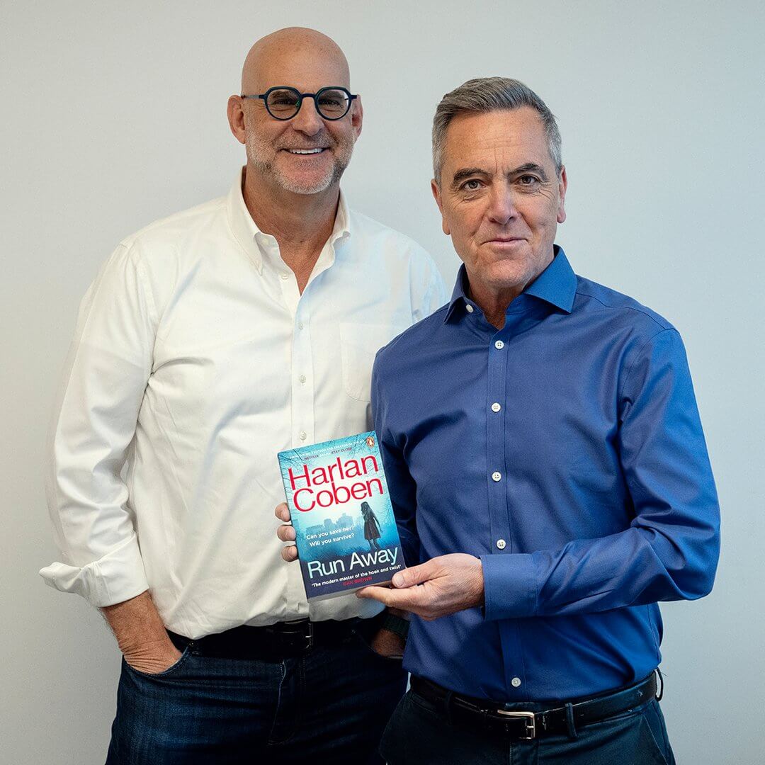 Harlan Coben and James Nesbitt