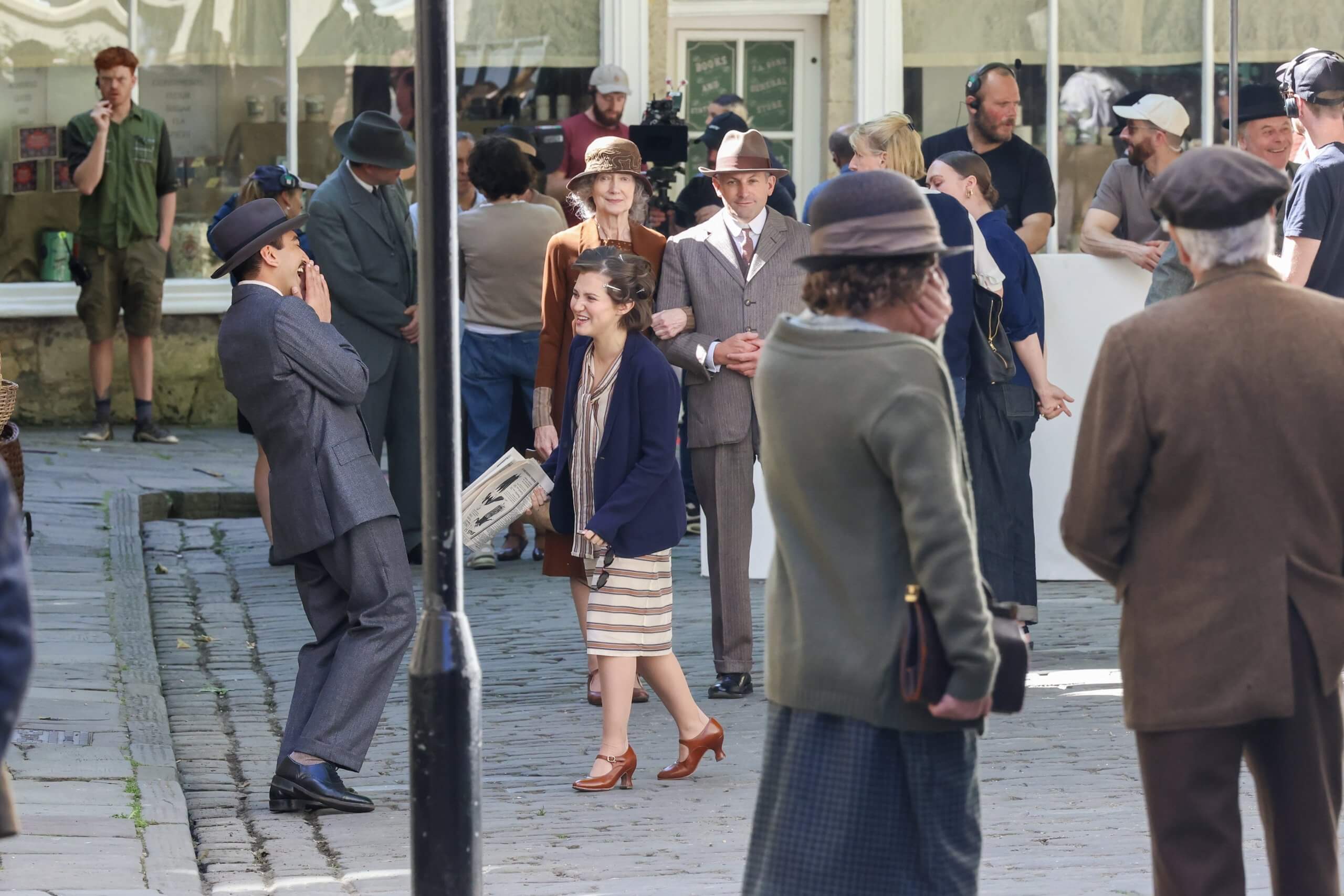 Exclusive: Bafta Rising Star Mia Mckenna Bruce Is Seen On The Set Of Agatha Christie Series 'the Seven Dials Mystery' For The First Time 22 June 2024