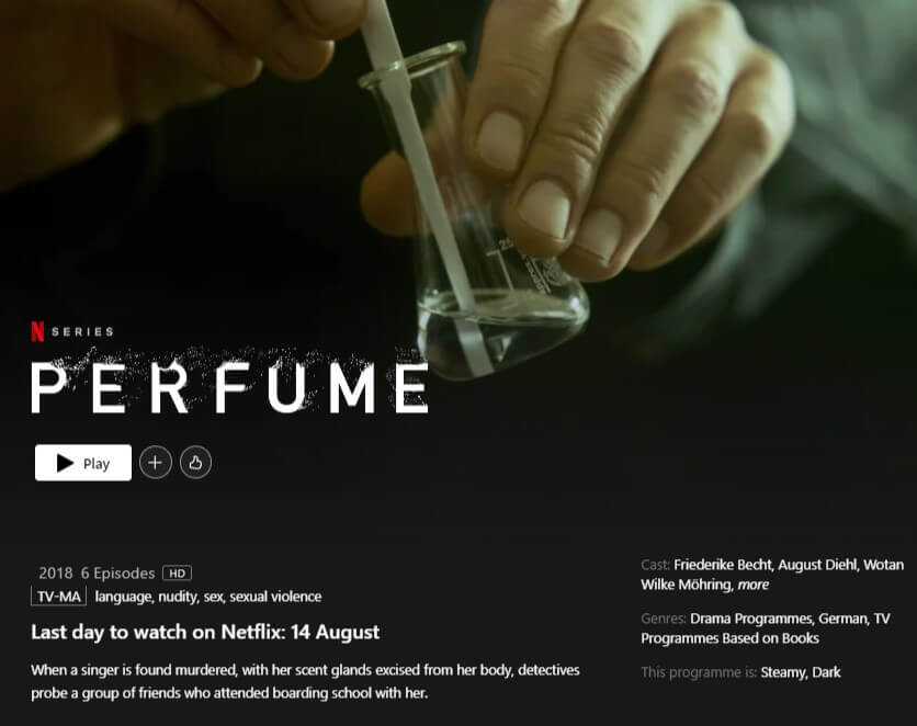 Perfume leaves Netflix schedule