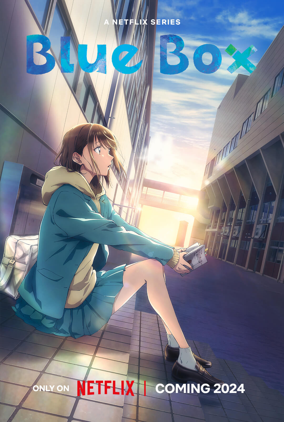 Poster Blue Box Anime Adaptation Coming To Netflix In 2024