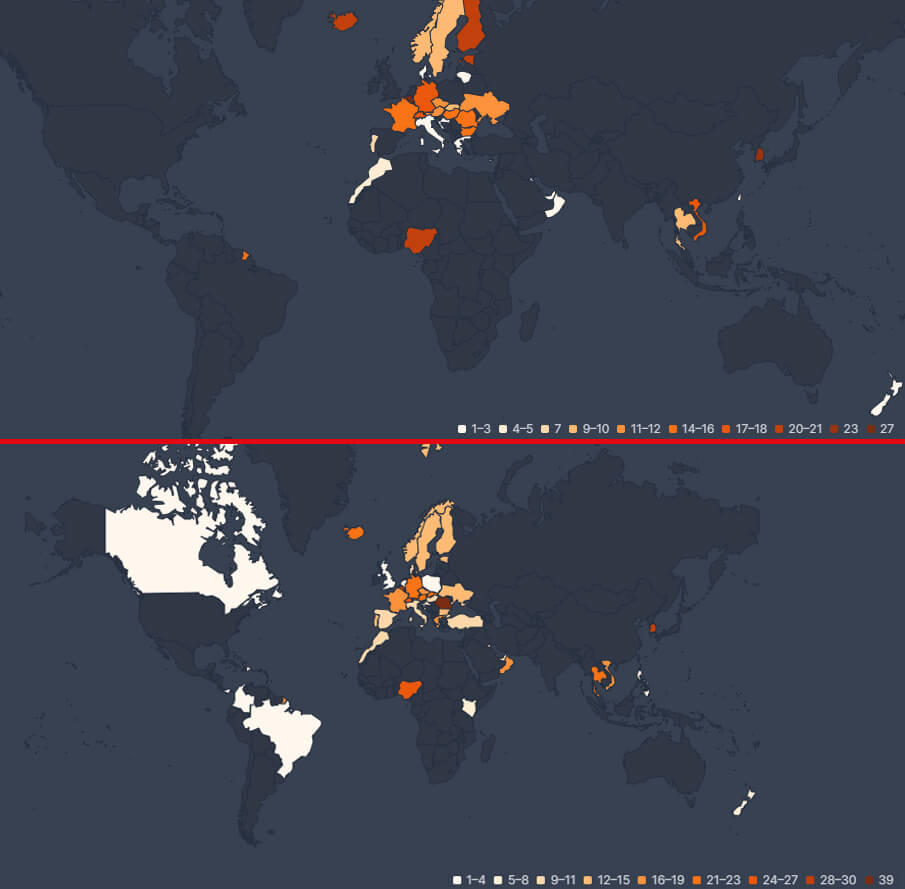 Flixpatrol Heatmap Of Popularity Rebel Moon R Rated Cuts