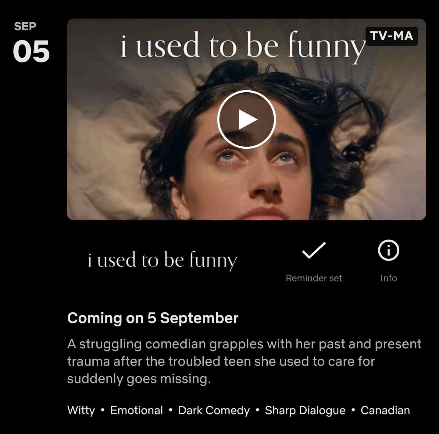 Release Date For I Used To Be Funny On Netflix