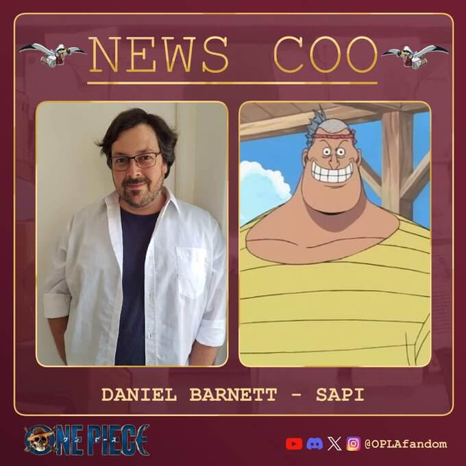 Daniel Barnett Sapi One Piece Netflix Live Action Version