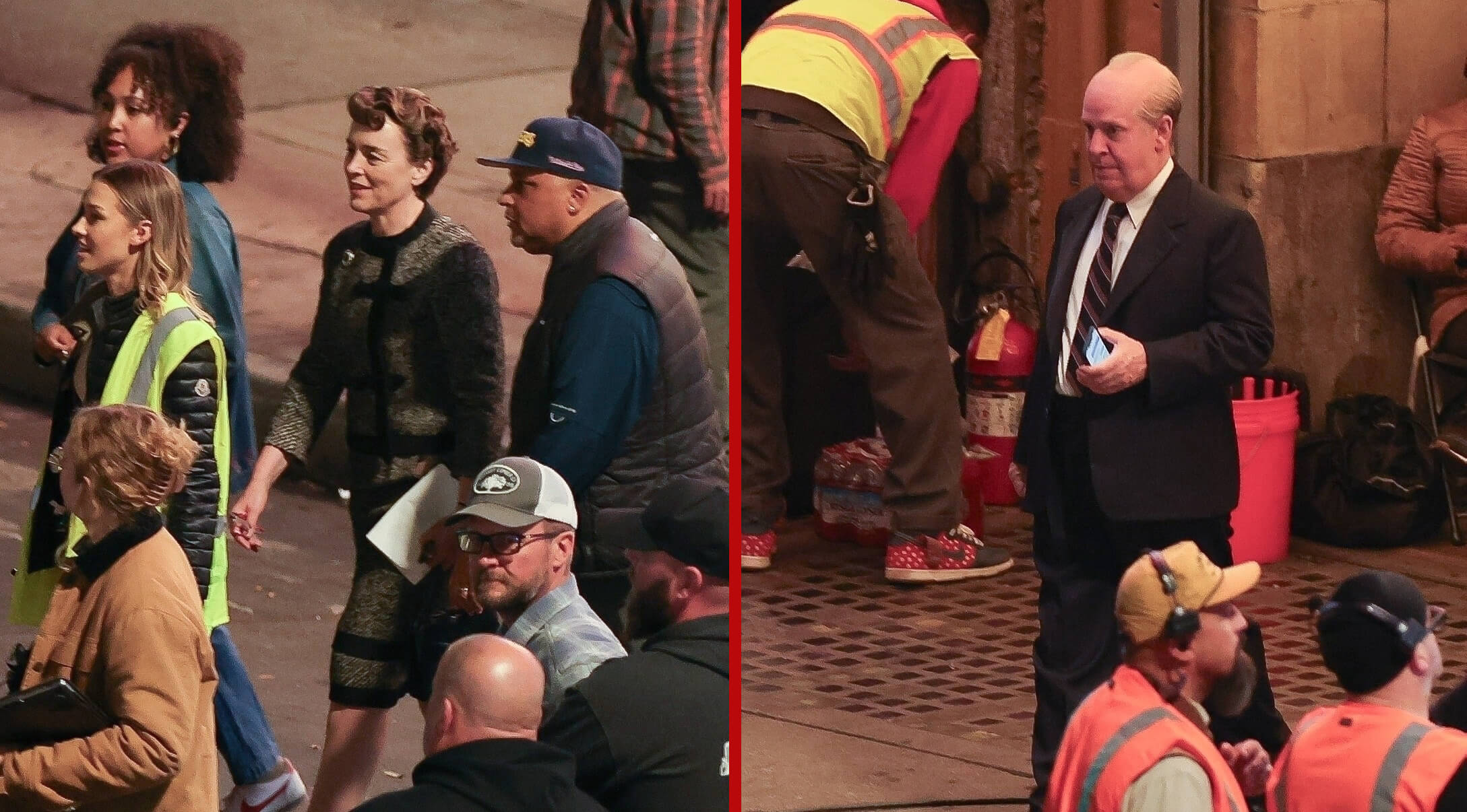 Tom Hollander And Olivia Williams Filming Monster Season