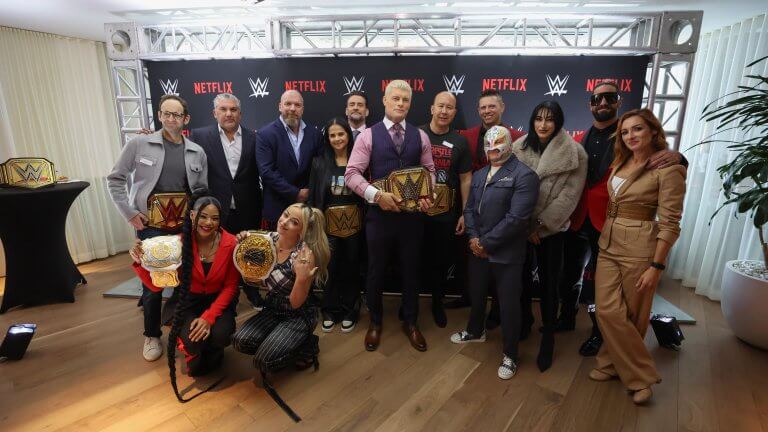 WWE Superstars and Executives at Netflix HQ December 4th, 2024.