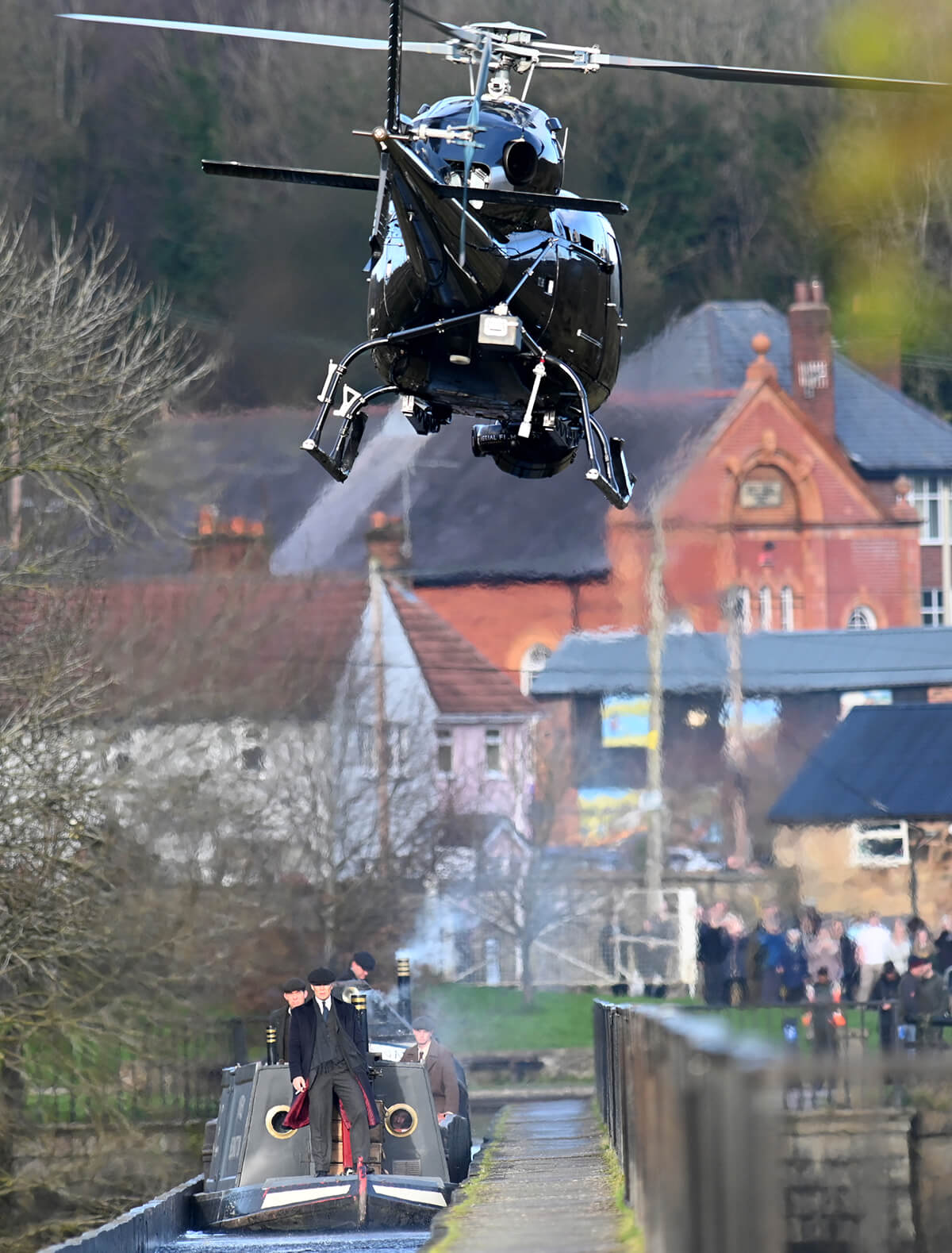 Peaky Blinders Filming. Pontcysyllte Aqueduct, Langollen, Wales. December , .