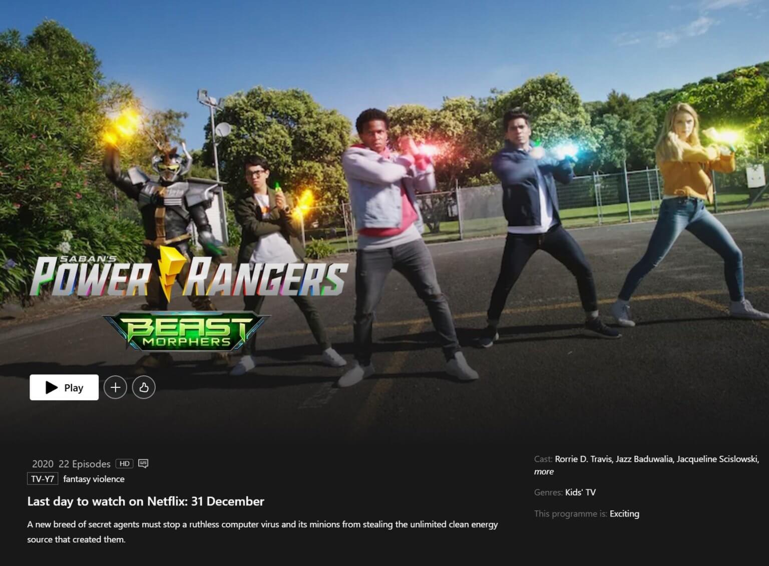 More 'Power Rangers' Seasons Leaving Netflix in 2025 What's on Netflix