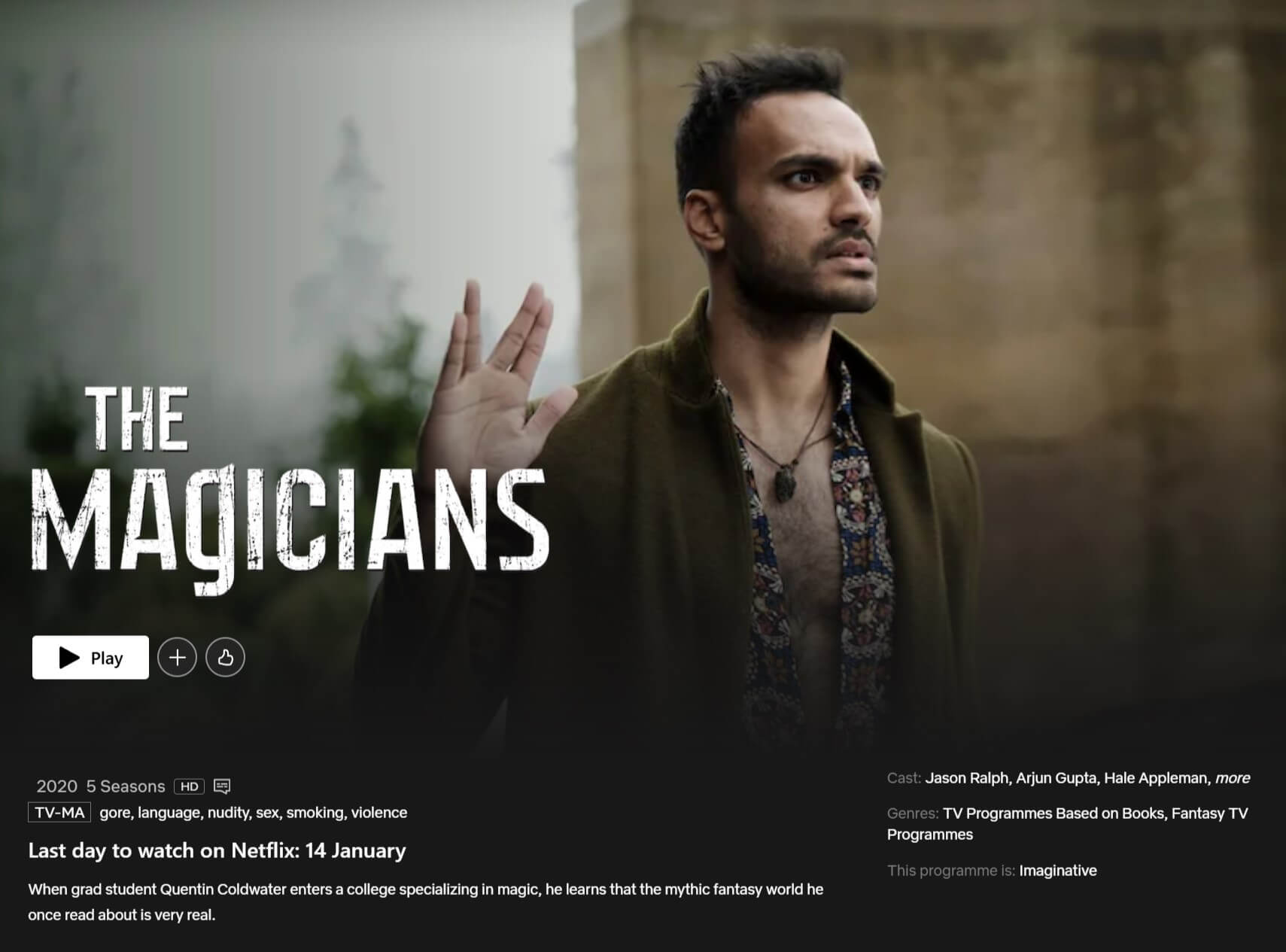 The Magicians Leaving Netflix Notice