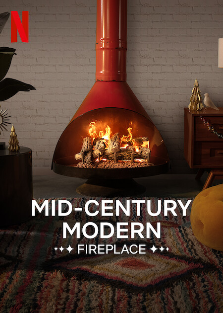 Mid-Century Modern Fireplace  Poster